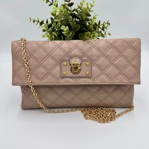 Marc Jacobs Quilted Clutch Converted into Crossbody Bag Blush Pink